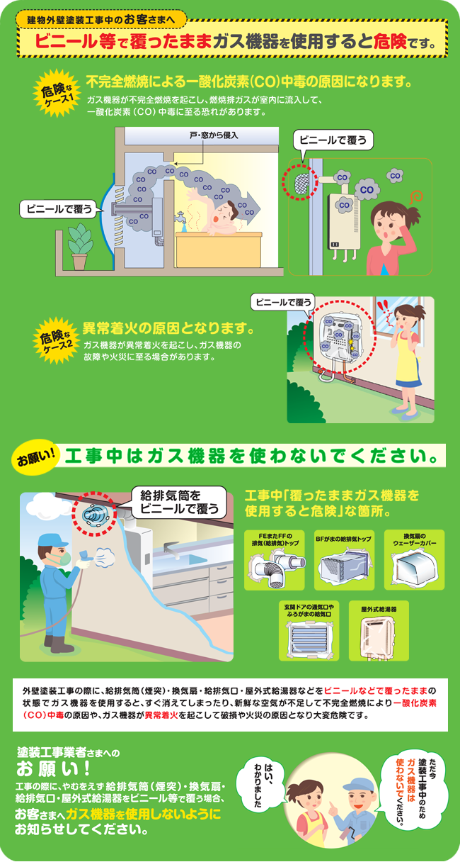 電外壁塗装工事中のお客様へ