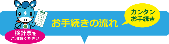 カンタン！お手続きの流れ（検針票をご用意ください）